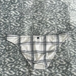 Hurley Black and White Checkered Bikini Bottom